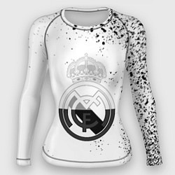 Рашгард женский Реал Мадрид черно белые краски, цвет: 3D-принт
