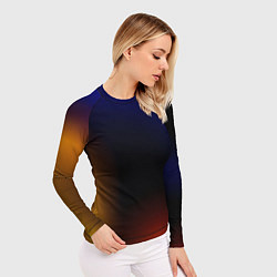 Рашгард женский Color black red blue, цвет: 3D-принт — фото 2