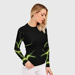 Рашгард женский Color green black, цвет: 3D-принт — фото 2