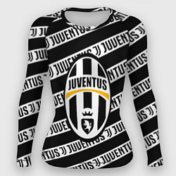 Рашгард женский Ювентус полосы линии спорт, цвет: 3D-принт