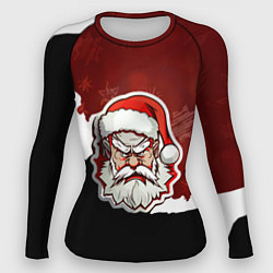 Женский рашгард Злой дед мороз красный и черный