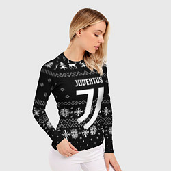 Рашгард женский Ювентус новый год текстура, цвет: 3D-принт — фото 2