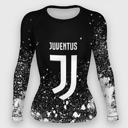 Женский рашгард Ювентус всплеск белых красок