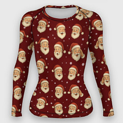 Рашгард женский Паттерн с Сантой, цвет: 3D-принт