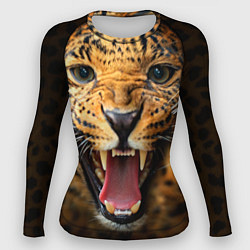 Рашгард женский Рык леопарда, цвет: 3D-принт