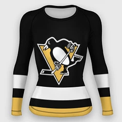 Женский рашгард Pittsburgh Penguins: Black