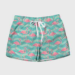 Шорты женские Flamingo Pattern, цвет: 3D-принт