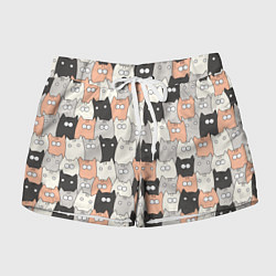 Шорты женские Котики, цвет: 3D-принт