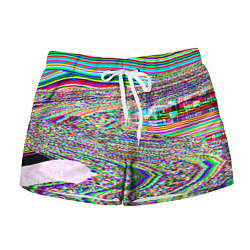 Шорты женские Optical Glitch, цвет: 3D-принт