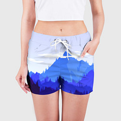 Шорты женские Firewatch: Cold Mountain, цвет: 3D-принт — фото 2