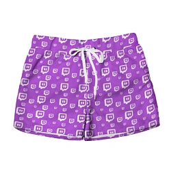 Женские шорты Twitch: Violet Pattern