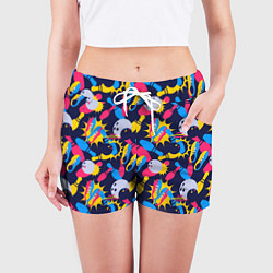 Шорты женские Боулинг, цвет: 3D-принт — фото 2