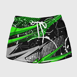 Женские шорты Black and green corners