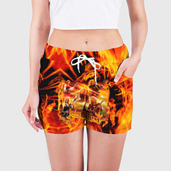 Шорты женские Judas Priest, цвет: 3D-принт — фото 2