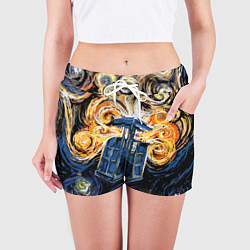 Шорты женские Van Gogh Tardis, цвет: 3D-принт — фото 2