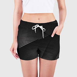 Шорты женские МЕТАЛЛИЧЕСКИЕ ПОЛОСЫ, цвет: 3D-принт — фото 2