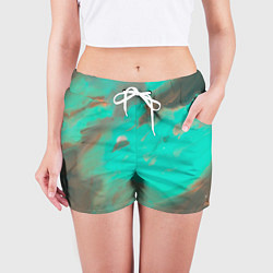 Шорты женские Майское небо, цвет: 3D-принт — фото 2