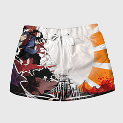 Шорты женские Афросамурай аниме, цвет: 3D-принт