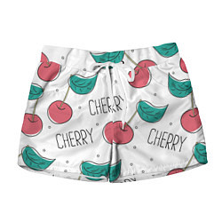 Шорты женские Вишенки Cherry, цвет: 3D-принт