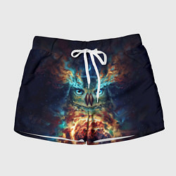 Шорты женские Сова Космос, цвет: 3D-принт