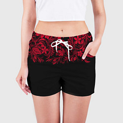 Шорты женские Цветы, цвет: 3D-принт — фото 2