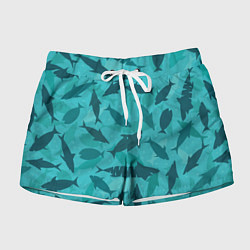 Шорты женские Морские жители, цвет: 3D-принт