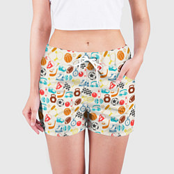 Шорты женские Спорт, цвет: 3D-принт — фото 2