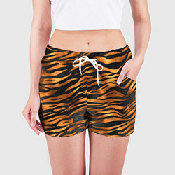Шорты женские В шкуре тигра, цвет: 3D-принт — фото 2