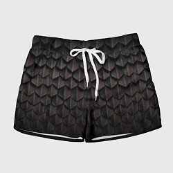 Шорты женские Чешуя Дракона black edition, цвет: 3D-принт