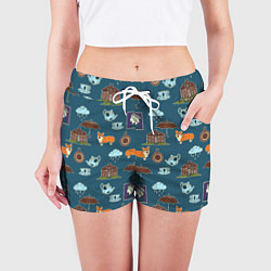 Шорты женские Англия паттерн, цвет: 3D-принт — фото 2