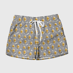 Шорты женские Ethereum Эфириум, цвет: 3D-принт