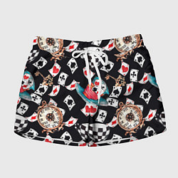 Женские шорты Алиса в стране чудес - карты