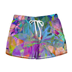 Шорты женские Abstract color pattern Summer 2022, цвет: 3D-принт