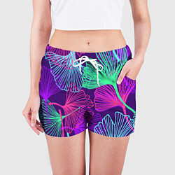 Шорты женские Neon color pattern Fashion 2023, цвет: 3D-принт — фото 2
