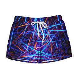 Шорты женские Neon pattern Fashion 2055, цвет: 3D-принт
