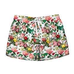 Женские шорты Узор из летних роз Summer Roses Pattern