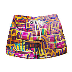 Шорты женские Африканские яркие мотивы, цвет: 3D-принт