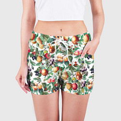 Шорты женские Летний Фруктовый Сад, цвет: 3D-принт — фото 2