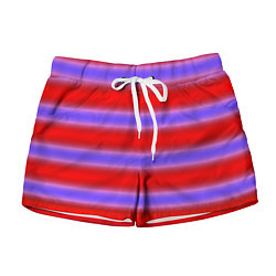 Женские шорты Striped pattern мягкие размытые полосы красные фио