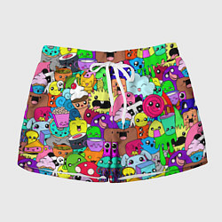 Шорты женские Монстрики Nastiprazdnik, цвет: 3D-принт