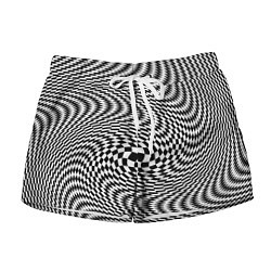 Женские шорты Гипнотическая спираль - оптическая иллюзия