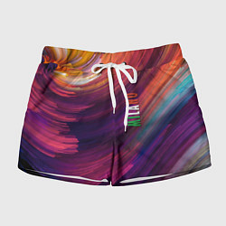 Женские шорты Разноцветная экспрессивная композиция - Milano