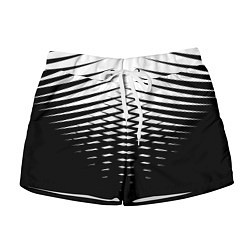 Женские шорты Черно-белая симметричная сетка из треугольников