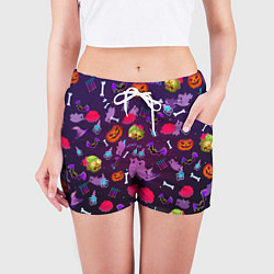 Шорты женские Это Хэллоуин, цвет: 3D-принт — фото 2