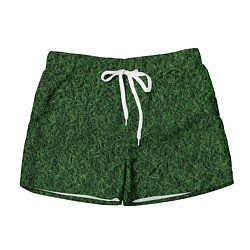 Шорты женские Зеленая камуфляжная трава, цвет: 3D-принт