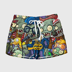 Шорты женские PvZ - Zombies, цвет: 3D-принт