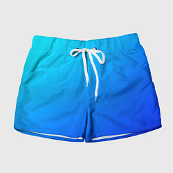 Женские шорты Голубо-бирюзовый градиент