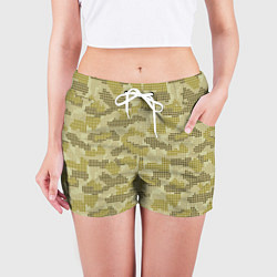 Шорты женские Милитари точка круглая, цвет: 3D-принт — фото 2