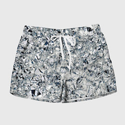 Женские шорты Сверкающие кристаллы серебра
