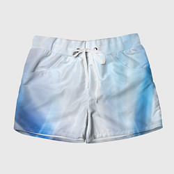 Шорты женские Светлые синие и голубые волны, цвет: 3D-принт